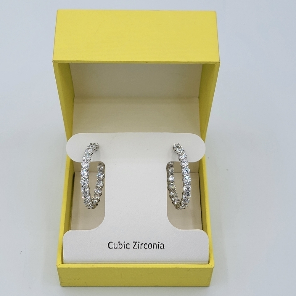 Crystal Hoop Earrings #2171 & 2172 NEW